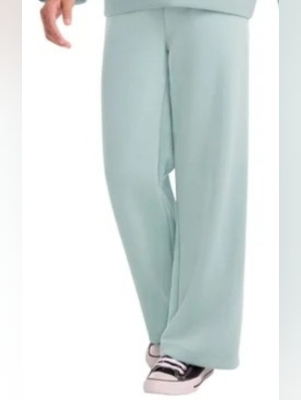 New! Converse Youth Girls Green Mint Color Jogger Pant Elastic Size M Medium Nwt
